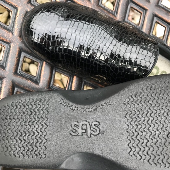 SAS tripad croc embossed patent leather shoes 7m - Picture 7 of 13